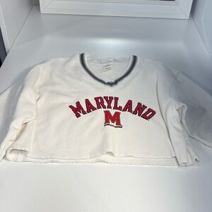 University of Maryland UMD terrapins Terps sweatshirt cropped